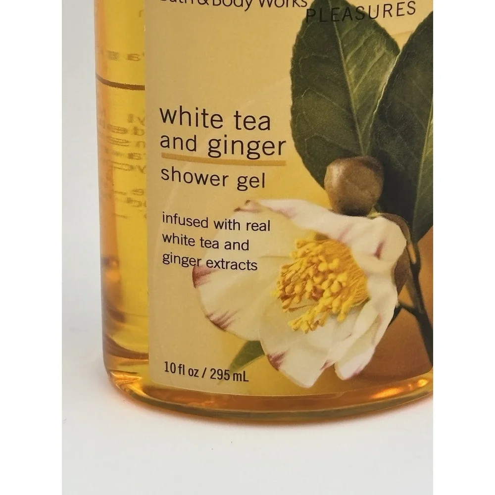 Bath & Body Works White Tea And Ginger Shower Gel 10 oz Pleasures NOS